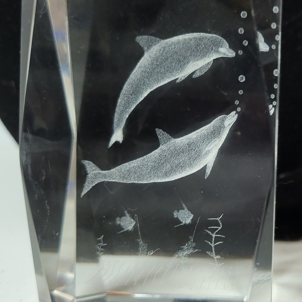Crystal Dolphin Paperweight